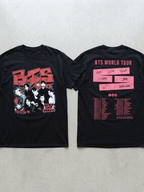 BTS Arirang World Tour 2026 Black T-Shirt S-4XL
